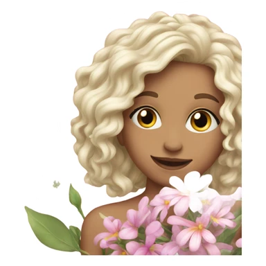 Beautiful Greeting card with flowers on the cover sticker