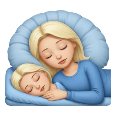 White blonde girl sleeping sticker
