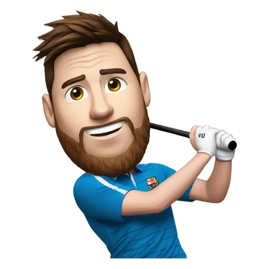 Messi fait du golf sticker