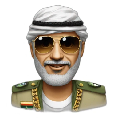 Yaser arafat wearing pride glasses  sticker