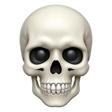 Create a skull ☠️ but without the crossbones sticker