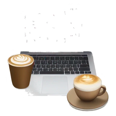 MacBook with a cappucino  sticker