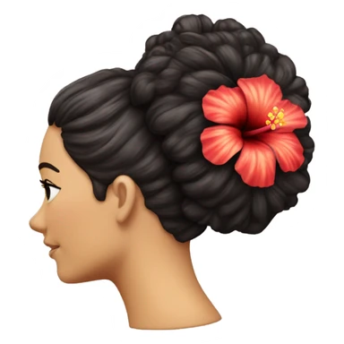 Hibiscus Flower hairclip big hair up  sticker
