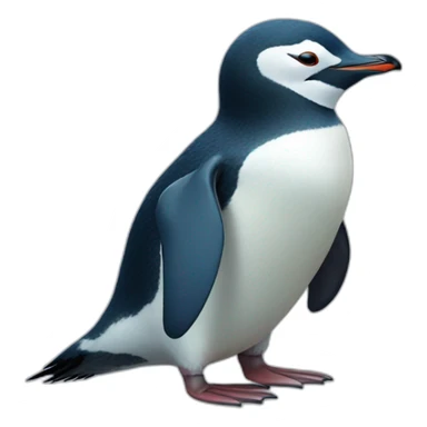 kawaï blue penguin sticker