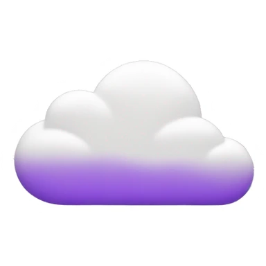 A simple white cloud with a purple background  sticker