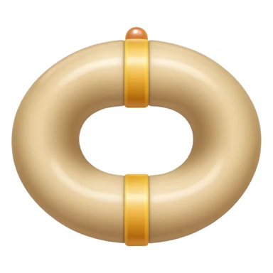 curved beige tube with two small orbs at the base sticker
