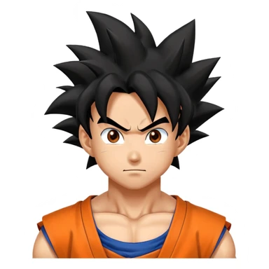 Goku from Dragon Ball Z with spiky black hair and orange gi sticker