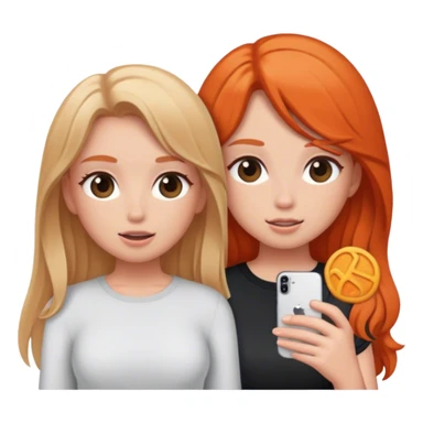  2 blonde girls one ginger  sticker