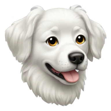 White cotonese dog sticker