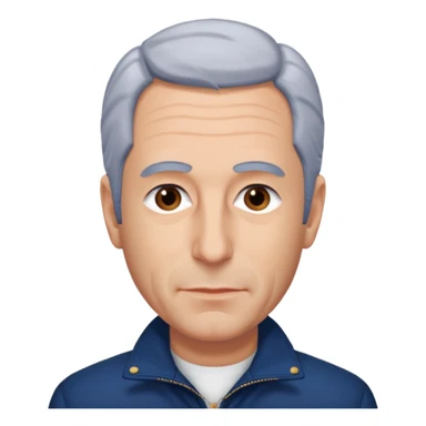 Jeffery Epstein with dark blue jacket  sticker