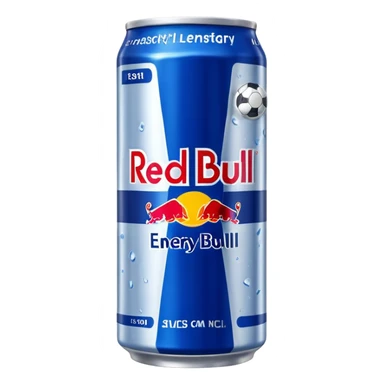 Red bull energy drink imogi for soccer match sticker