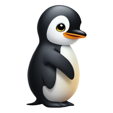Cute hugging penguin  sticker
