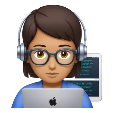 an ai developer using complex coding sticker