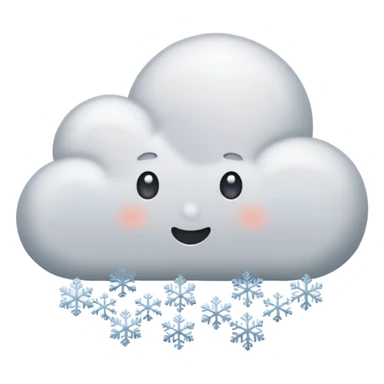 a cloud that is snowing without face sticker