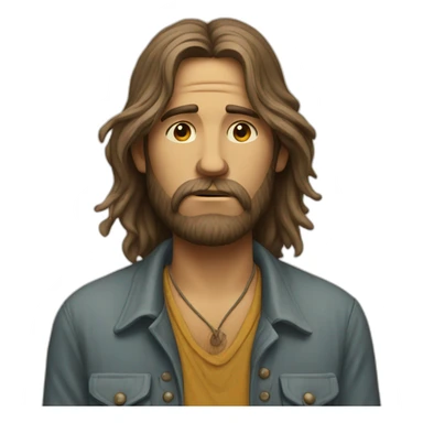 Hippie-guy-sad sticker