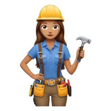 beautiful girl with long brown hair constructing new lounge room area with flat screen tv and couch sticker