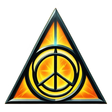 Deathly Hallows symbol with glowing effect sticker