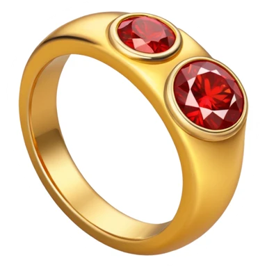 red ring marry red diamond metal prata sticker
