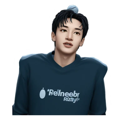 male portrait in casual attire sticker