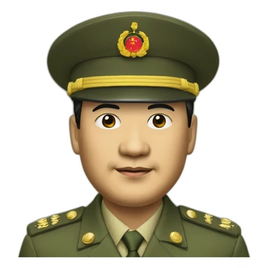 Xi Jinping in a military hat sticker
