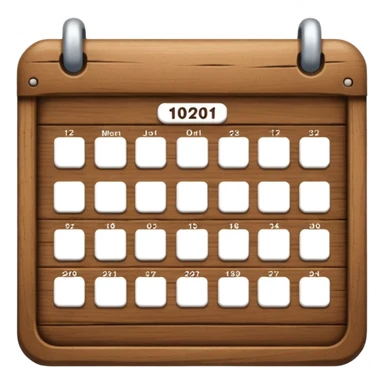 calendar wood sticker
