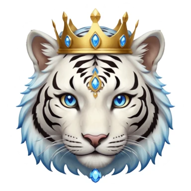 ESO Female white/black tiger khajiit leader of the umbral rose, glowing blue eyes, glowing blue 'third eye' gem, something symbolizing leadership ruling  sticker