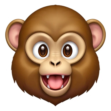 Monkey with tongue out  sticker