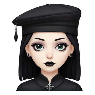 goth in hat sticker