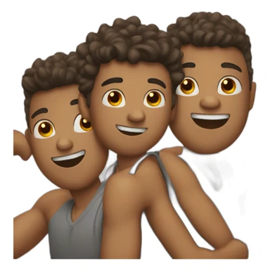 3 guys together sticker