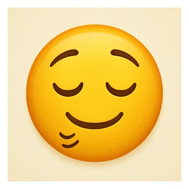 yellow emoji with a relieved sigh expression sticker