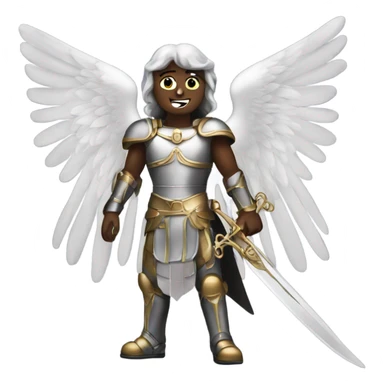 Archangel Michael with blade AND wings  sticker