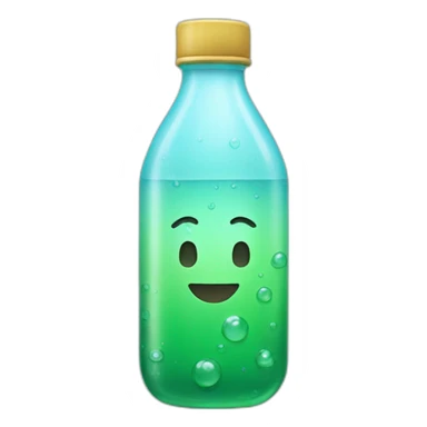 Bottle with dew sticker
