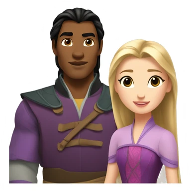 Short Mulan and tall Rapunzel sticker