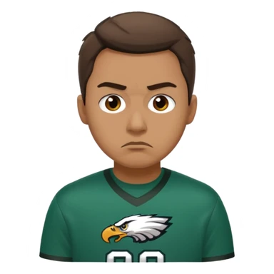 An Eagles fan who is sad sticker