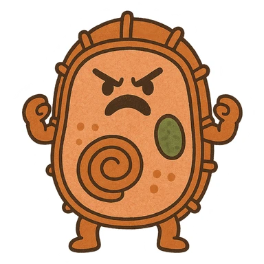 Angry armored cells. Just the cell, without a ground unter him sticker