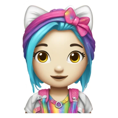 Rainbow hello kitty sticker