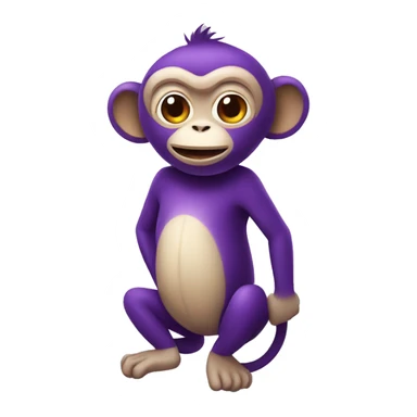 Monkey with a eggplant sticker