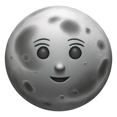 Moon silver sticker