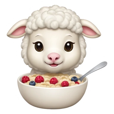 Lamb with oatmeal and berries sticker