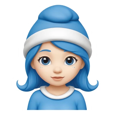 girl smurf  sticker