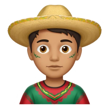 mexican boy with full painted face sticker