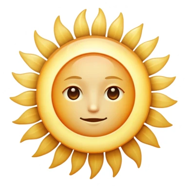 Pale beige sun shining  sticker
