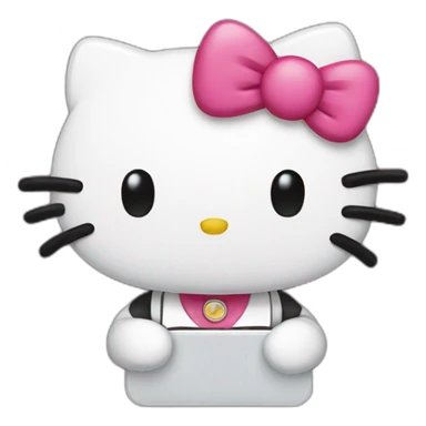 Hello kitty on phone sticker
