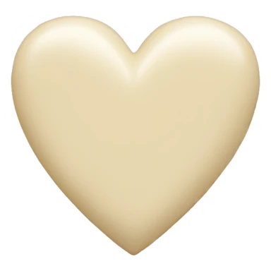 Cream coloured heart  sticker