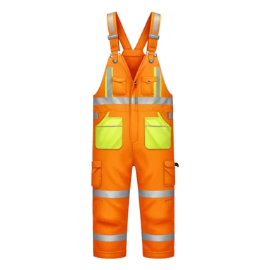 engineer hi-vis orange overalls on the floor sticker