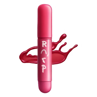A lipgloss on which the word “rhode” is written sticker