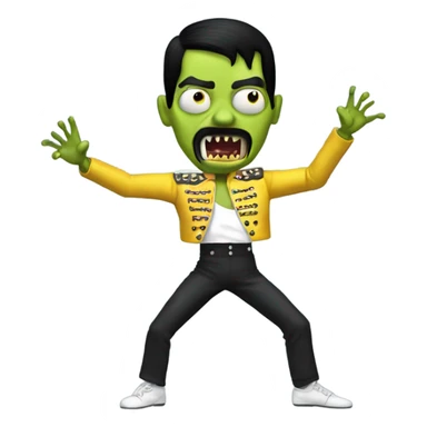 freddie mercury zombie dancing sticker