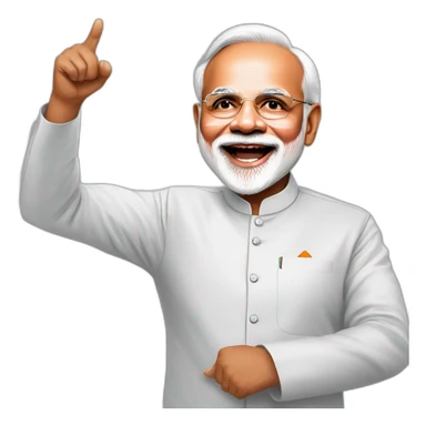 hyper realistic narendra modi celebrating like ronaldo sticker