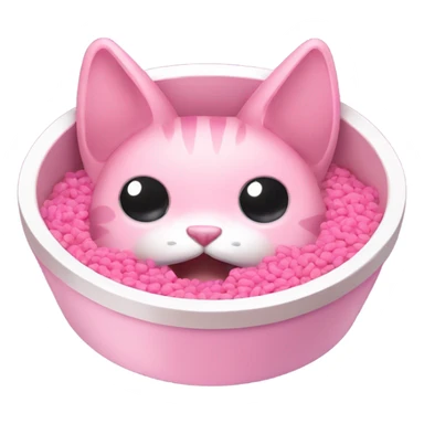 Pink cat food bowl sticker