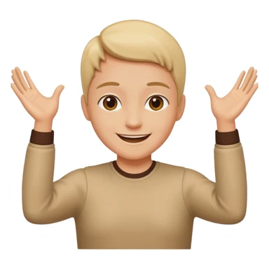 Una persona con los vrazos estirados hacia ambos lados sticker